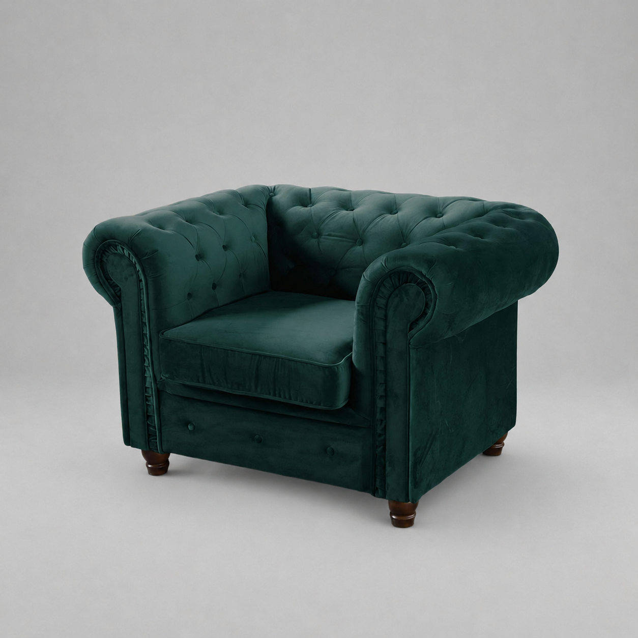 Infinity Plush Fabric, 1 Seater, Green