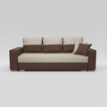 Rita Sofabeds, 3 Seater, Beige + Brown