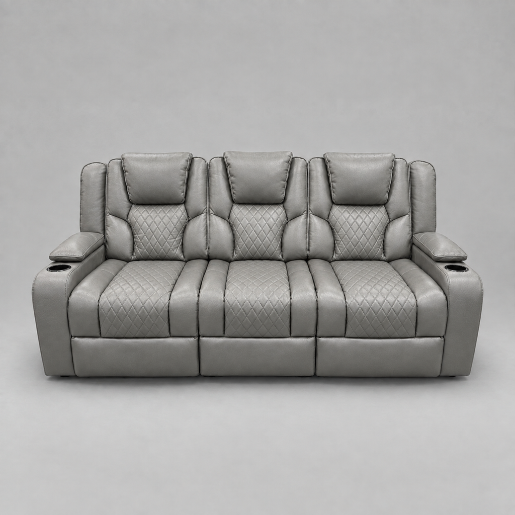 Neptune - 3 Seater Recliner Sofa - Grey