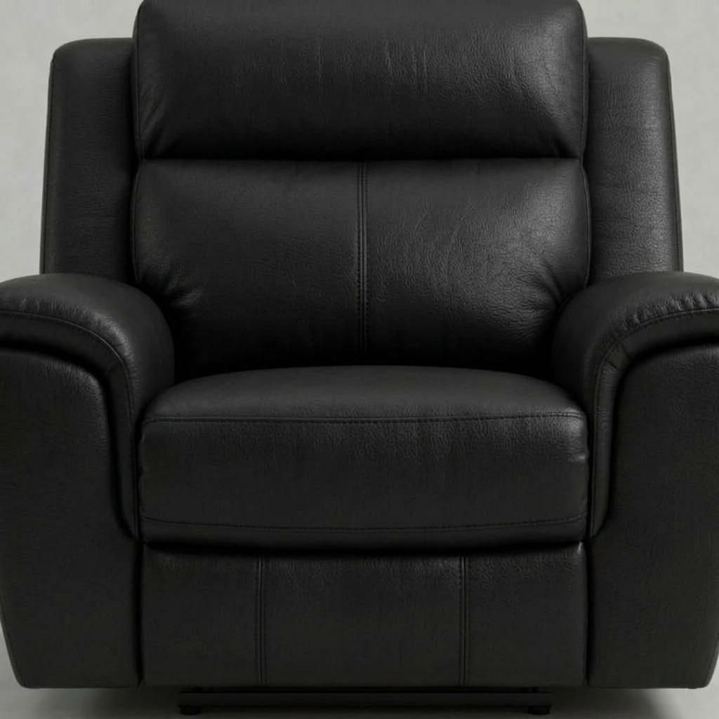 Torino, 1 Seater Sofa, Black