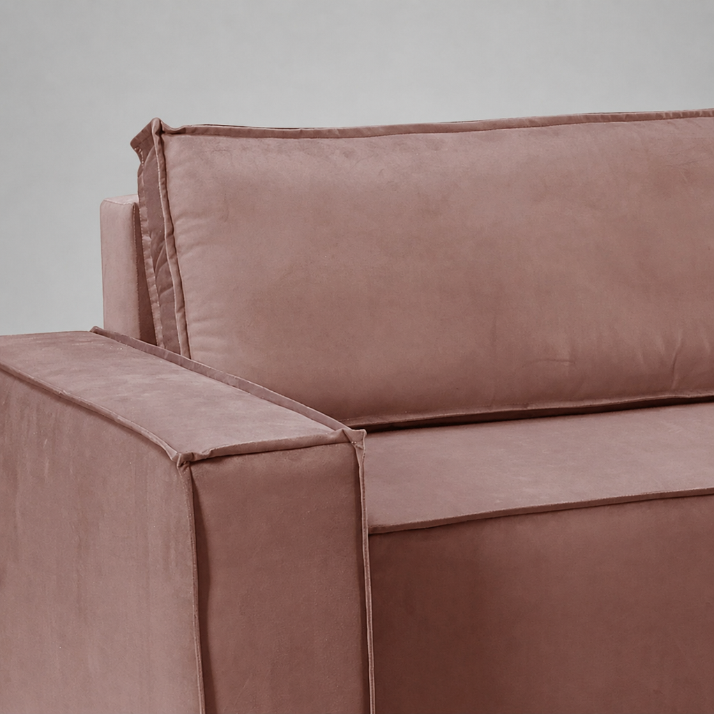 Pati Universal Sofabed, Corner, Plush Fabric, Pink