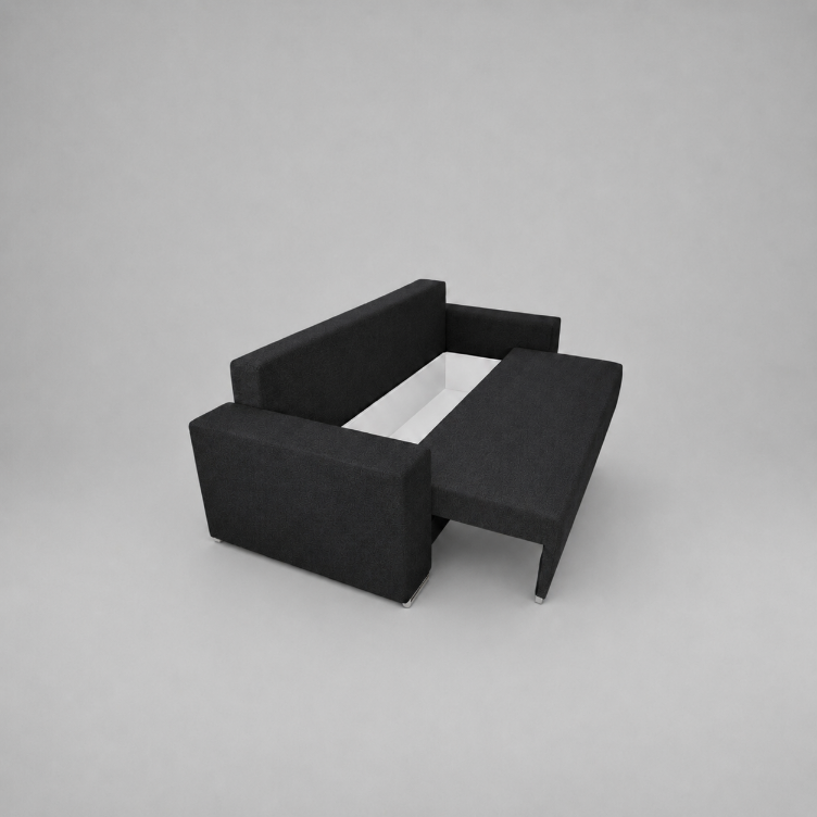 Rita Sofabeds, 3 Seater, Black