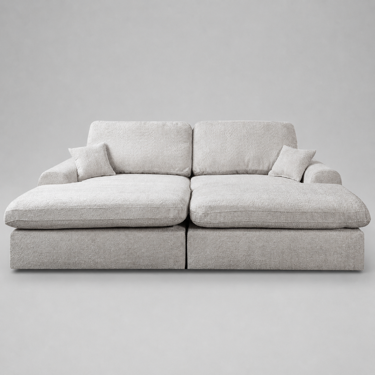 Vinicius, Modular Cinema Set, Grey, L Shaped Corner (Pouf included)