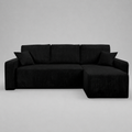 Yasmine L Shaped Sofabeds, Black