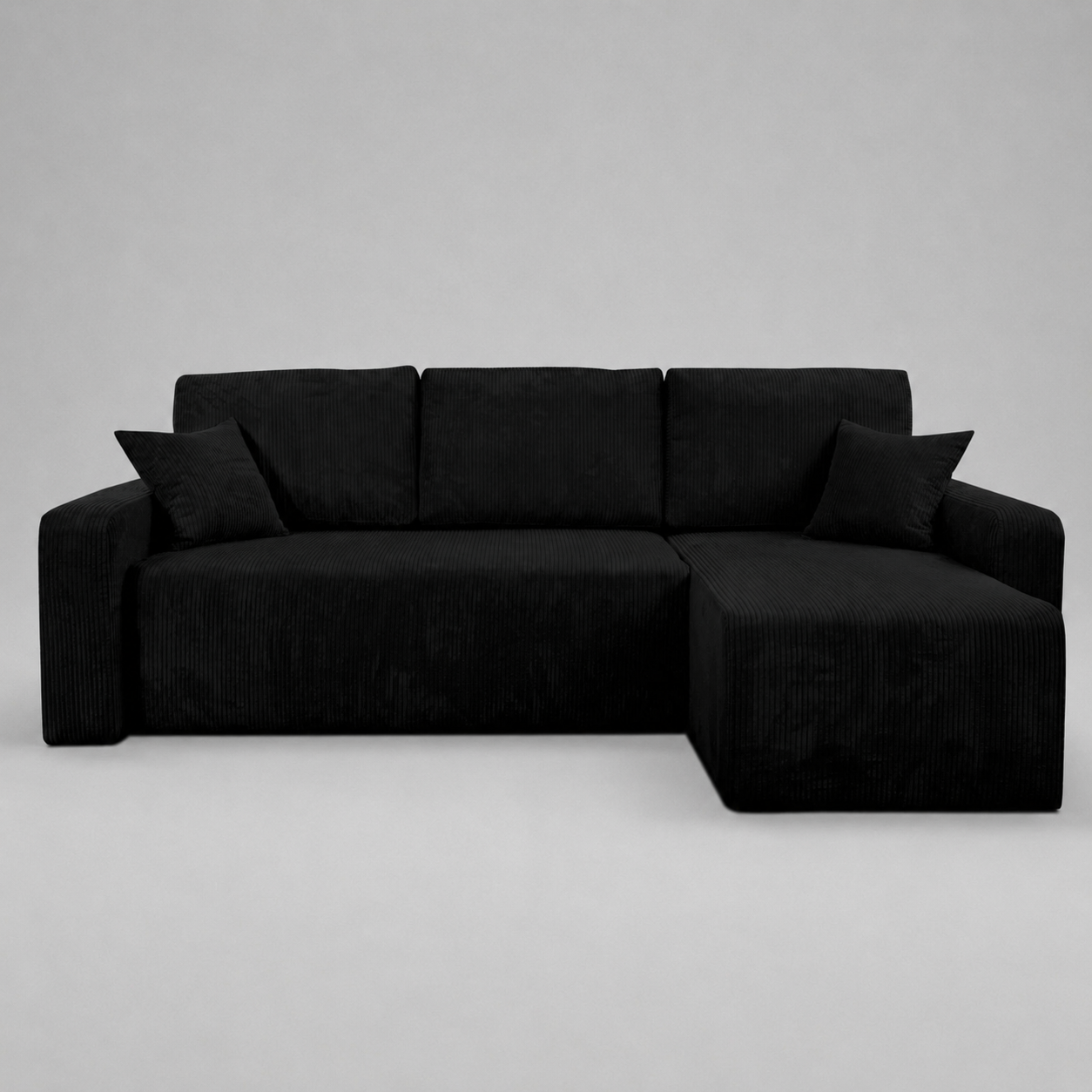 Yasmine L Shaped Sofabeds, Black