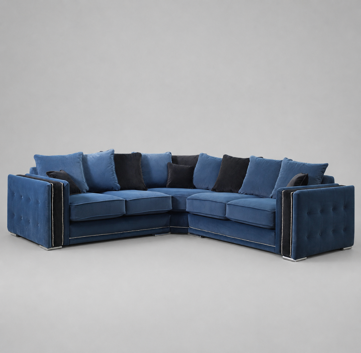 Bentley, Corner, Matte Velvet, Blue + Black