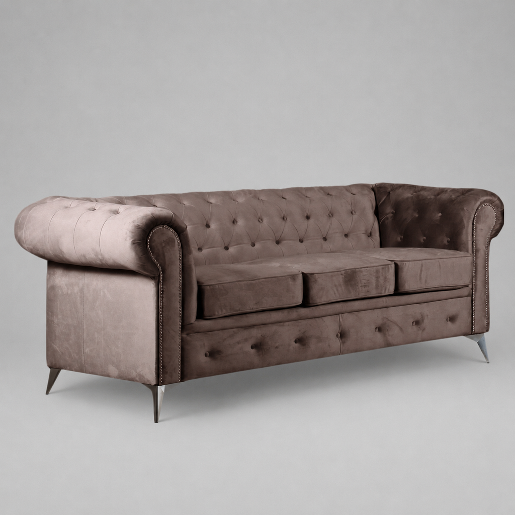 Roma Chesterfield, 3 + 2 Seater Combo, Taupe