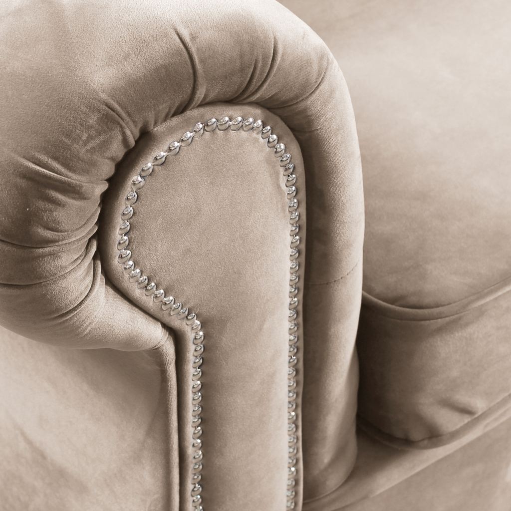 Roma Chesterfield, Beige, 1 seater