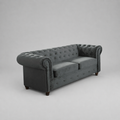 Infinity Plush Fabric, 2 Seater, Grey