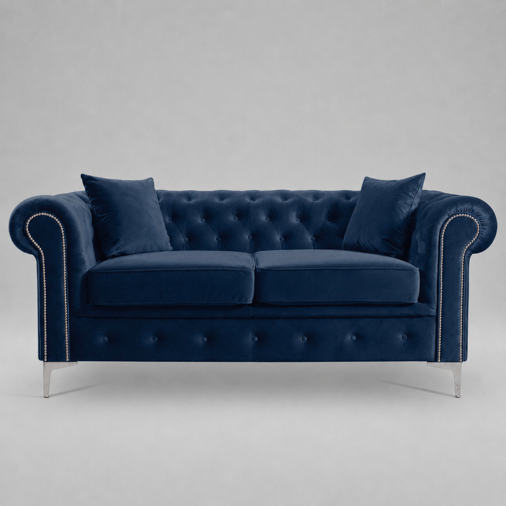 Roma Chesterfield, Blue, 2 seater