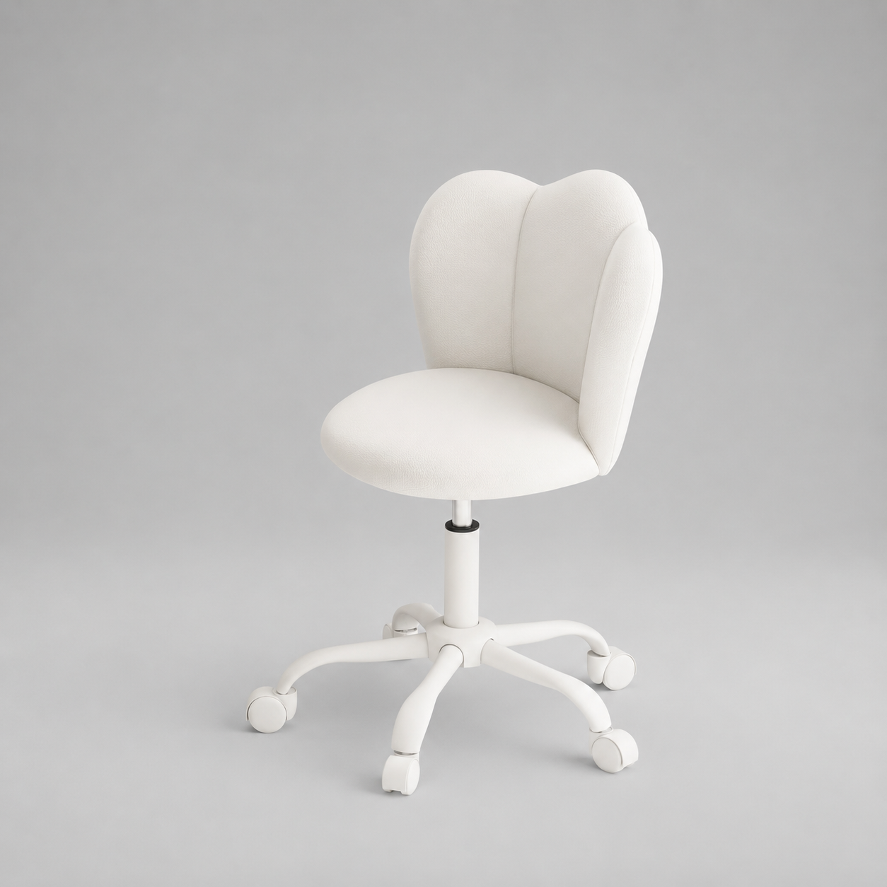 White Desk Swivel Chair - PU Leather