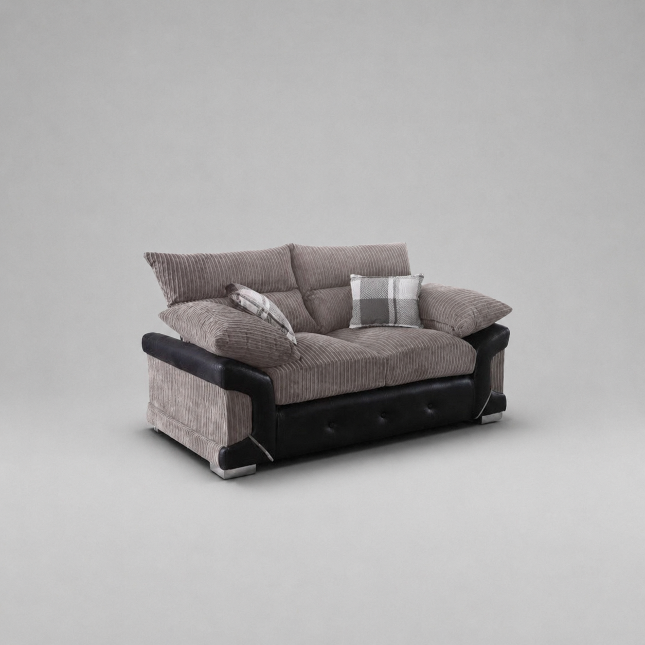 Logan, 2 Seater, Beige + Black