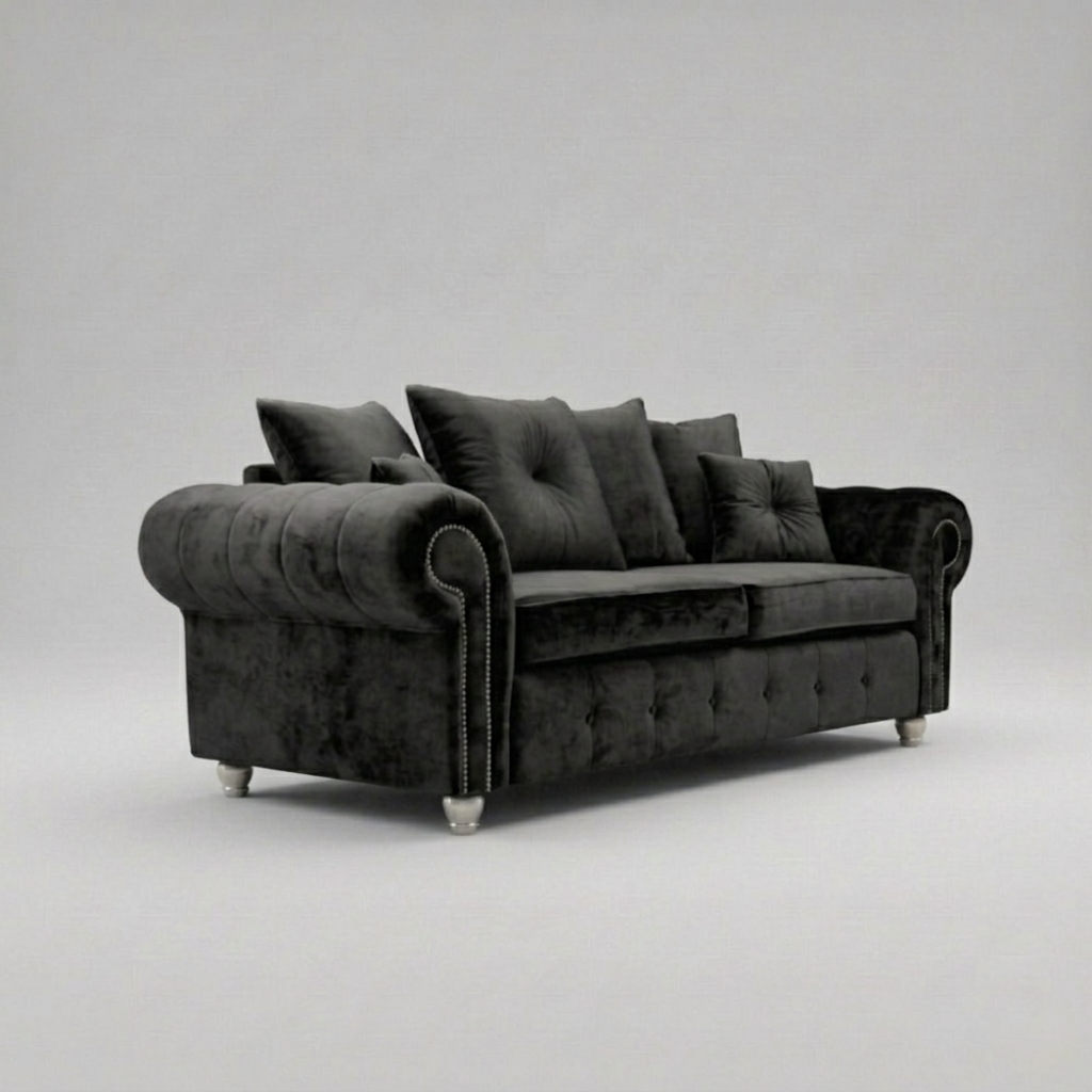 Olimpia Black 3 seater