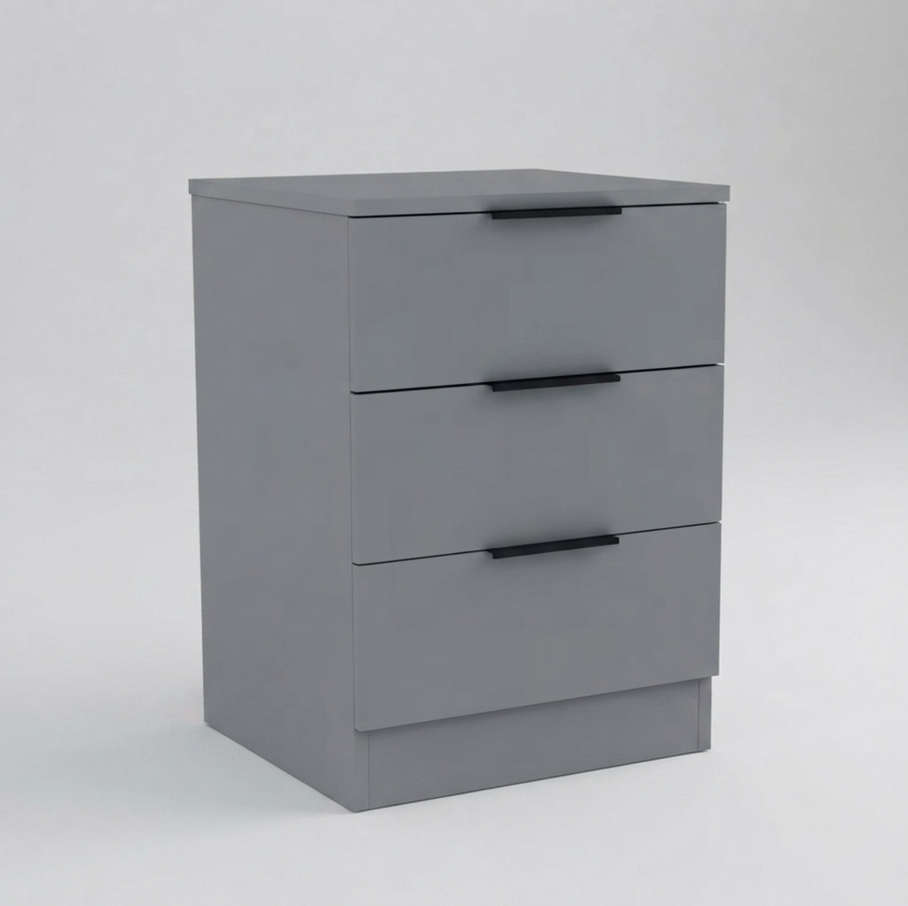Grey Bedside Drawer Table