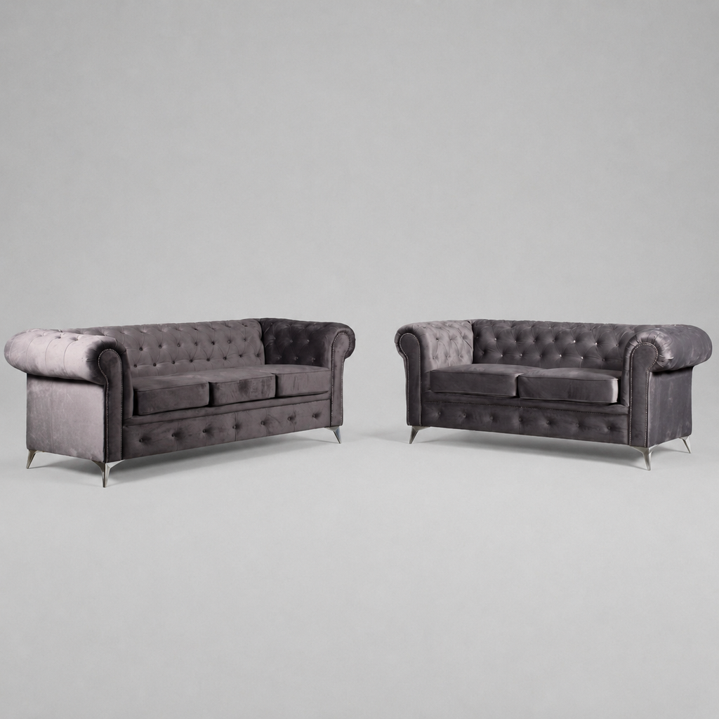 Roma Chesterfield, 3 + 2 Seater Combo, Anthracite