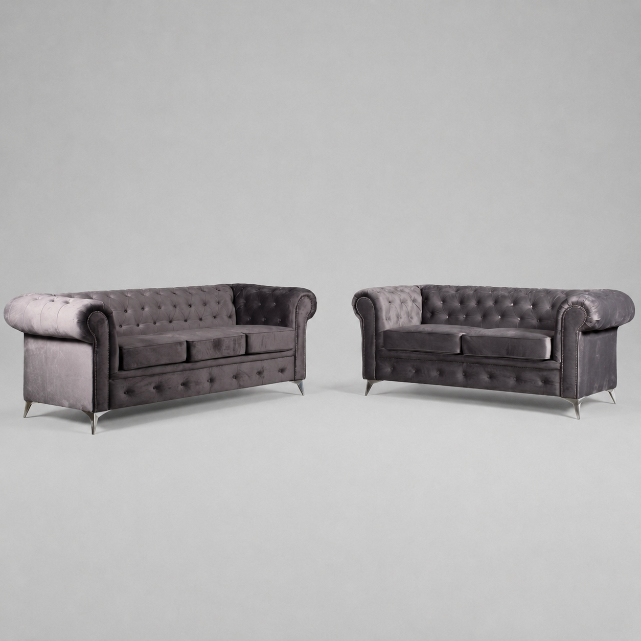 Roma Chesterfield, 3 + 2 Seater Combo, Anthracite