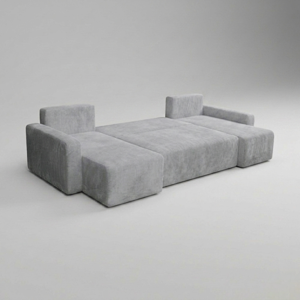 Yasmine U Shaped Sofabeds, Grey