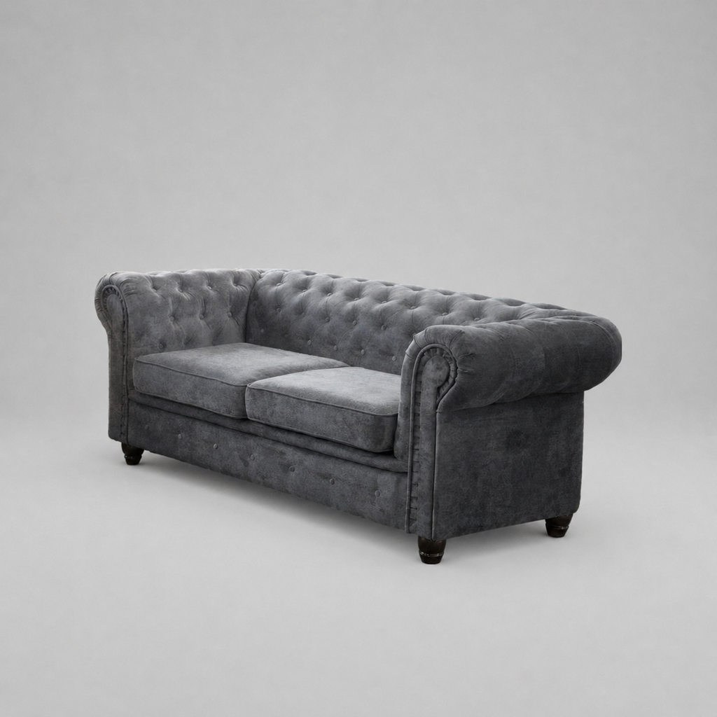 Infinity Woven Fabric, 2 Seater, Dark Grey