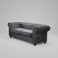 Infinity Woven Fabric, 2 Seater, Dark Grey
