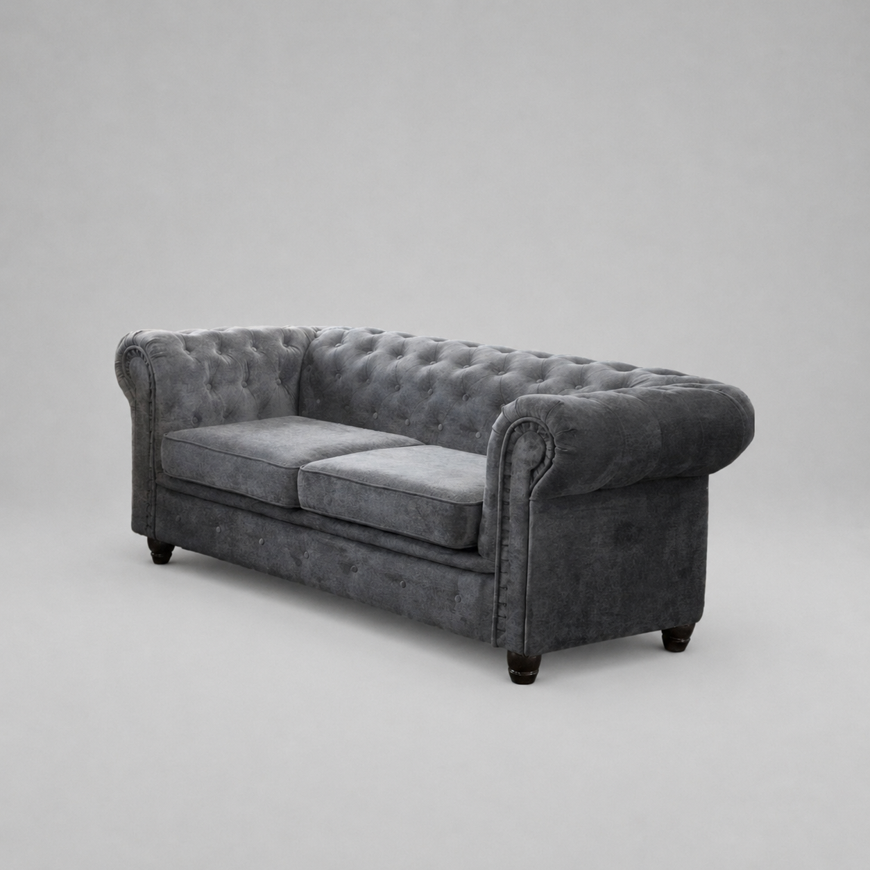 Infinity Woven Fabric, 2 Seater, Dark Grey