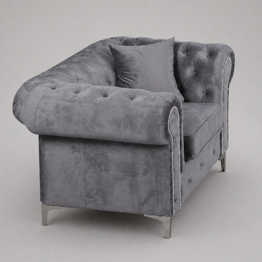 Roma Chesterfield, Grey, 1 seater