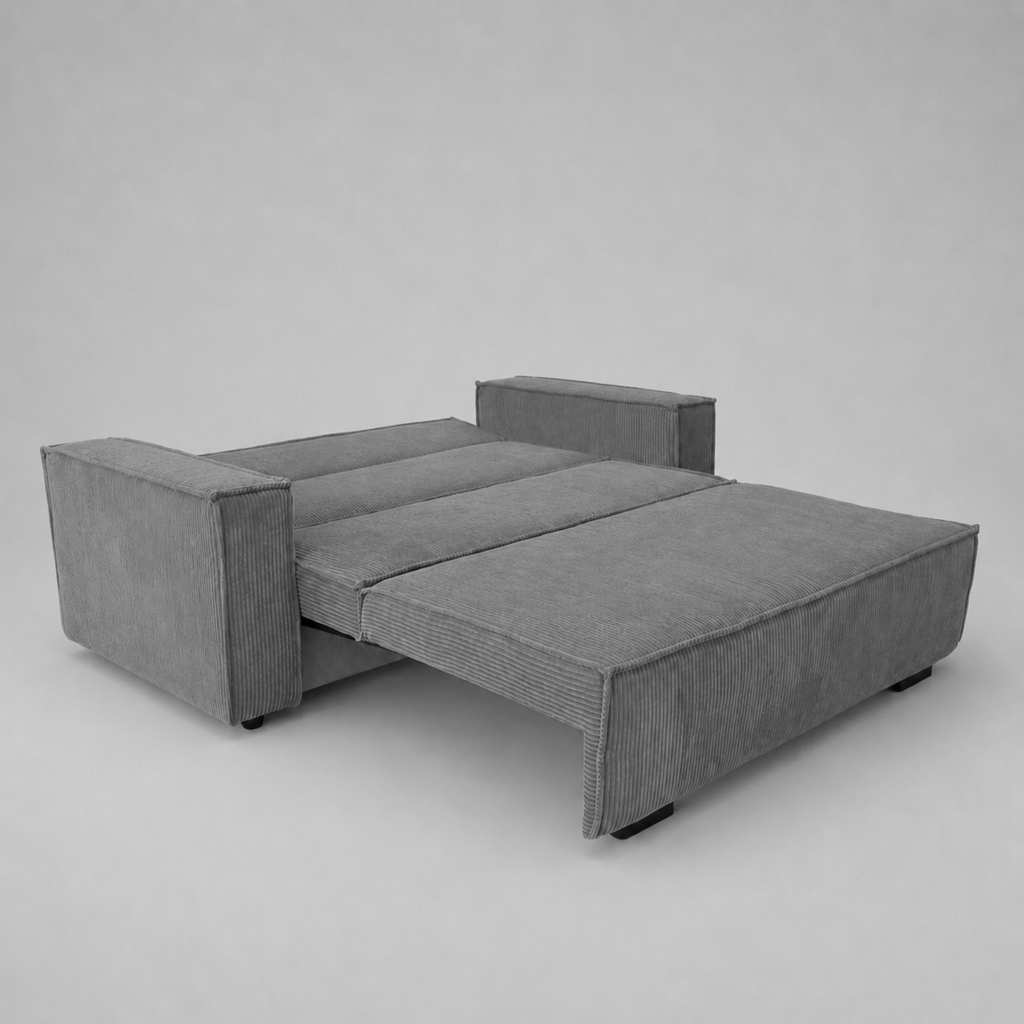 Viva Deluxe Sofabeds, 3 Seater, Jumbo Cord, Grey
