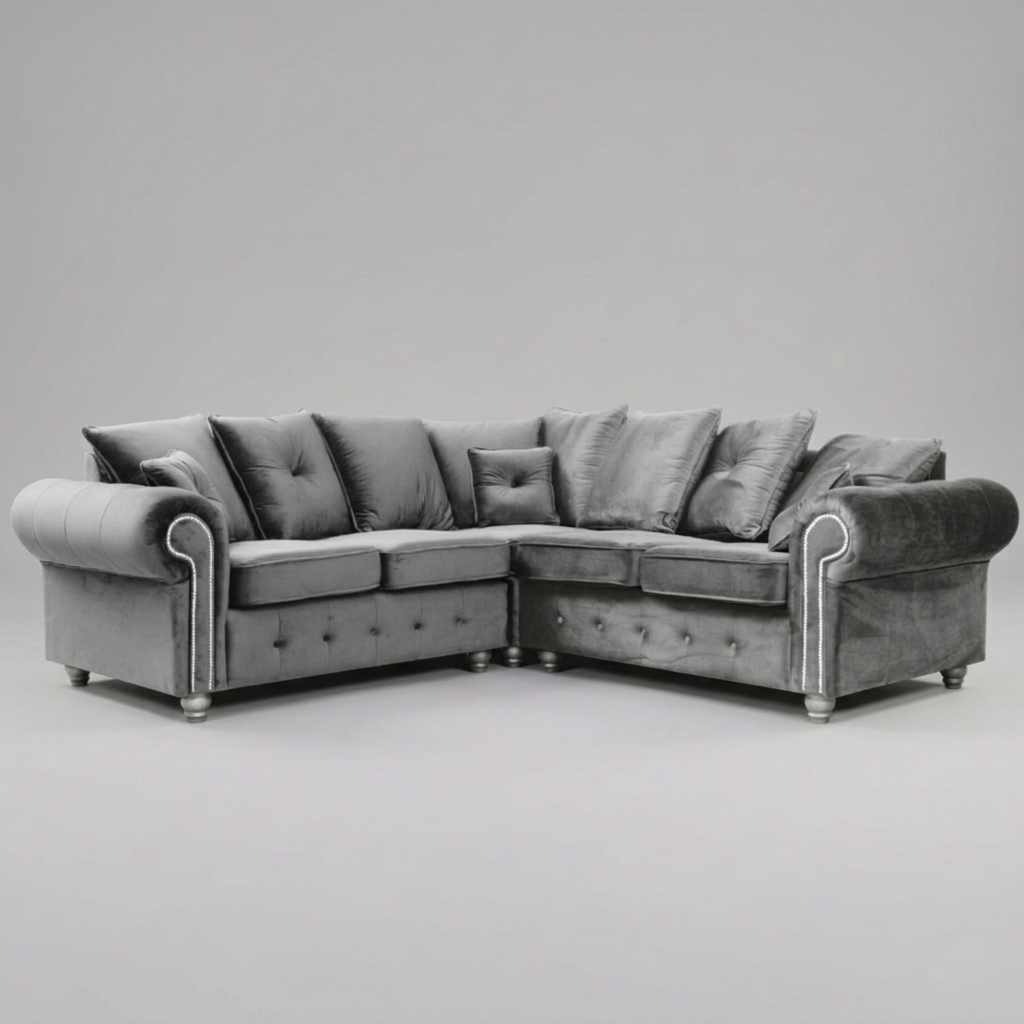 Olimpia Grey corner sofa