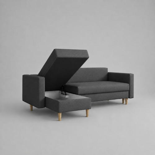 Ana Sofabeds, Corner, Dark Grey
