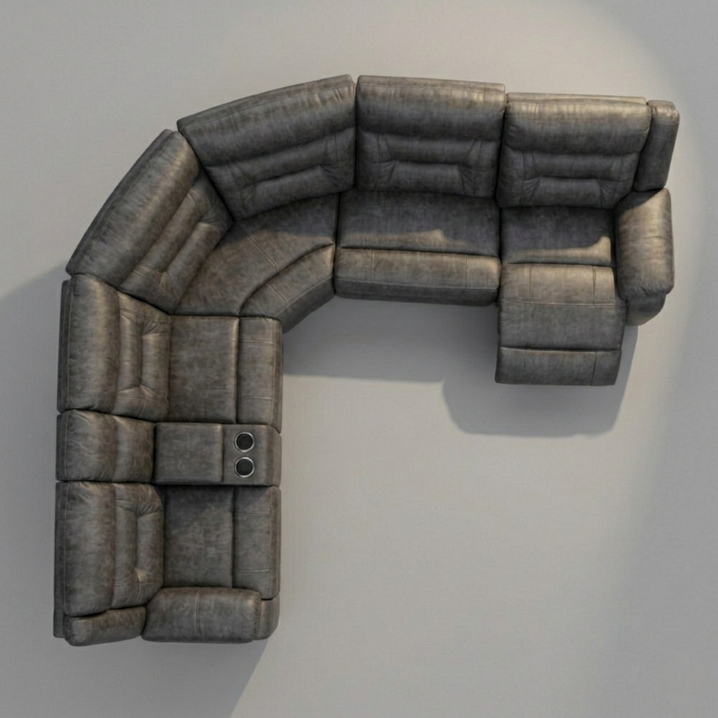 Supernova (Power Recliner)(Regular Console), Corner Sofa, Grey