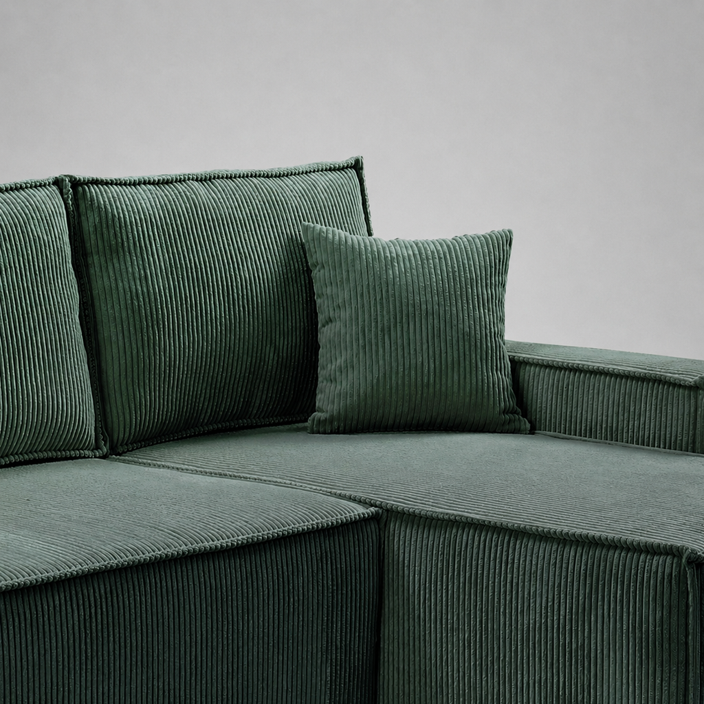 Pati Universal Jumbo Cord Sofabed, Corner - Green