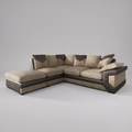 Dino, Corner Sofa (Left Hand Side Chaise), Beige + Brown