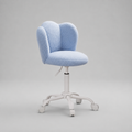 Blue Desk Swivel Chair - Boucle