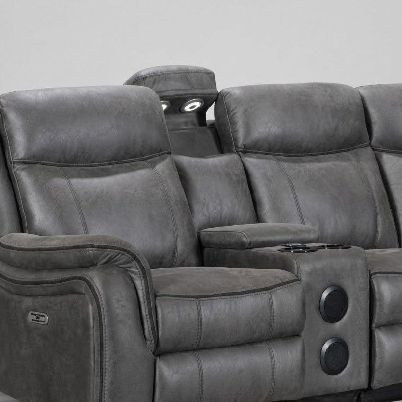 Zona (Tech Console), Corner Sofa, Grey