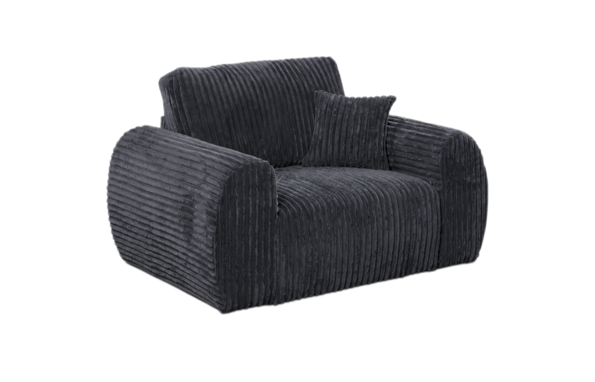 Charcoal Vinci 1 Seater Sofa Chair