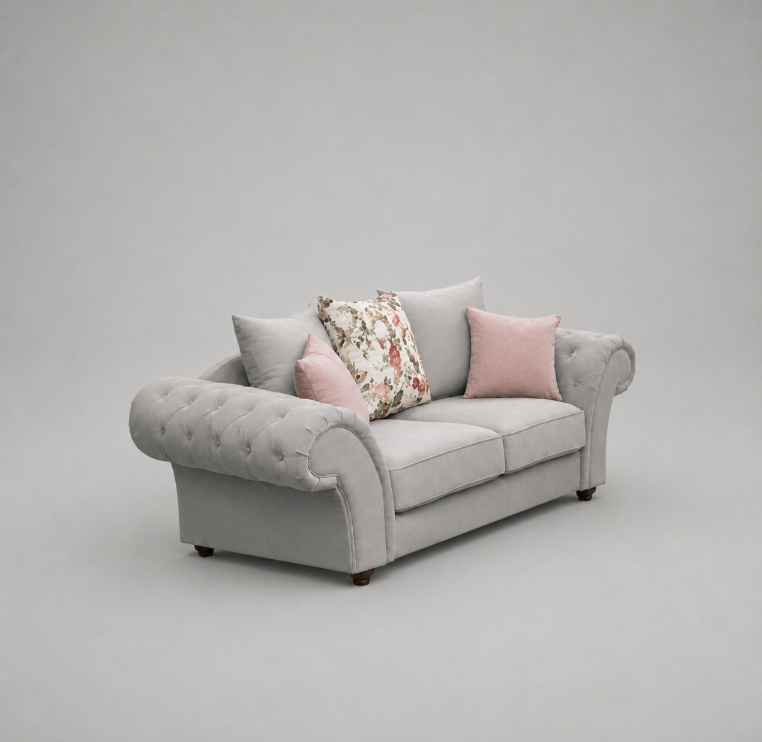 Roma, 2 Seater, Light Grey