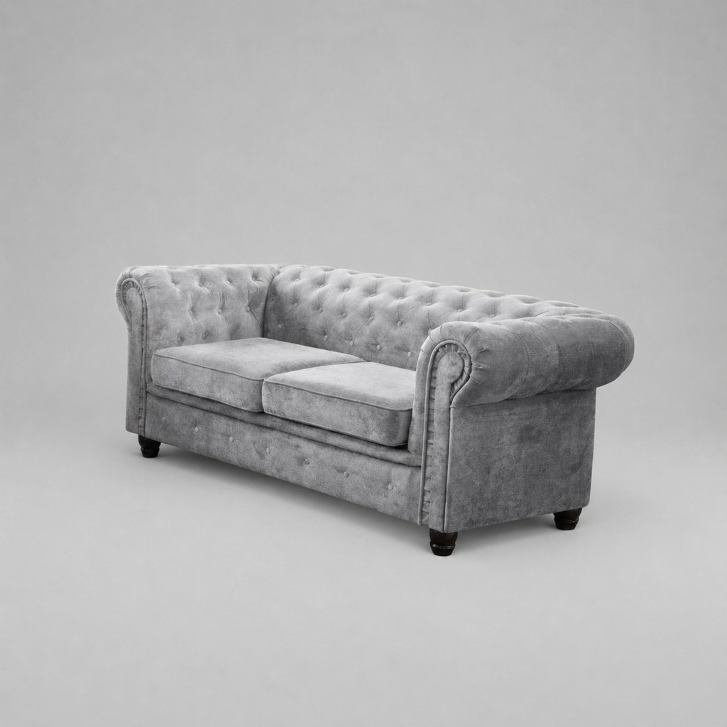 Infinity Woven Fabric, 2 Seater, Silver