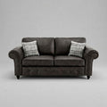 Oakland, 3 seater, Faux Leather, Black