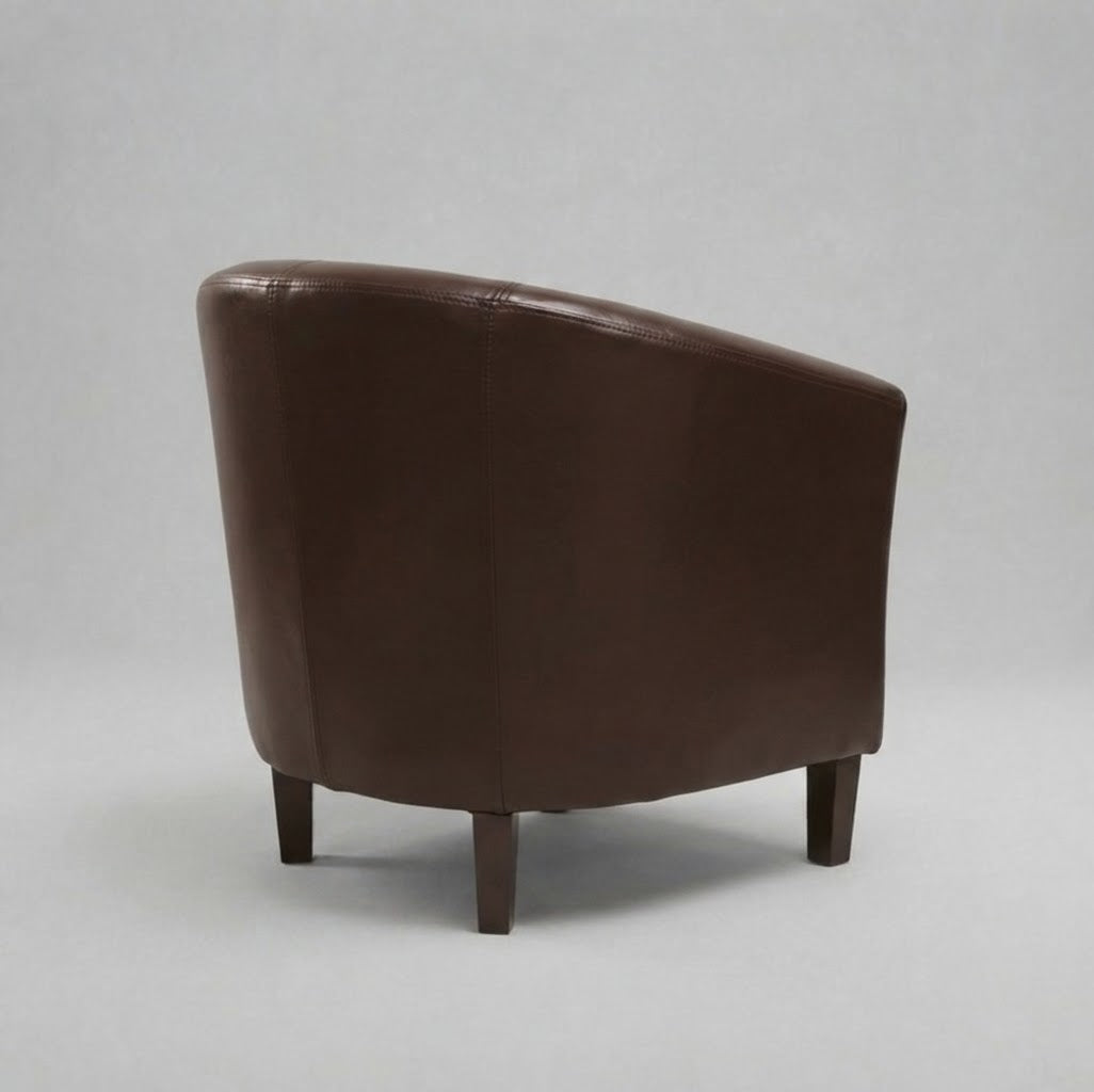 Faux Leather Lounge Chair