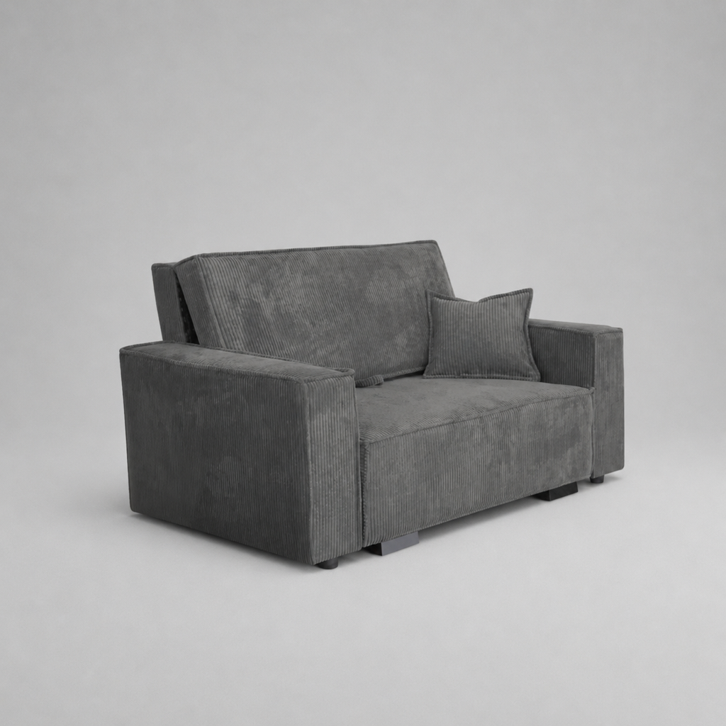 Viva Deluxe Sofabeds, 2 Seater, Jumbo Cord, Grey