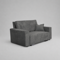 Viva Deluxe Sofabeds, 2 Seater, Jumbo Cord, Grey