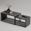 Nested Coffee Tables, Dark Grey Marble