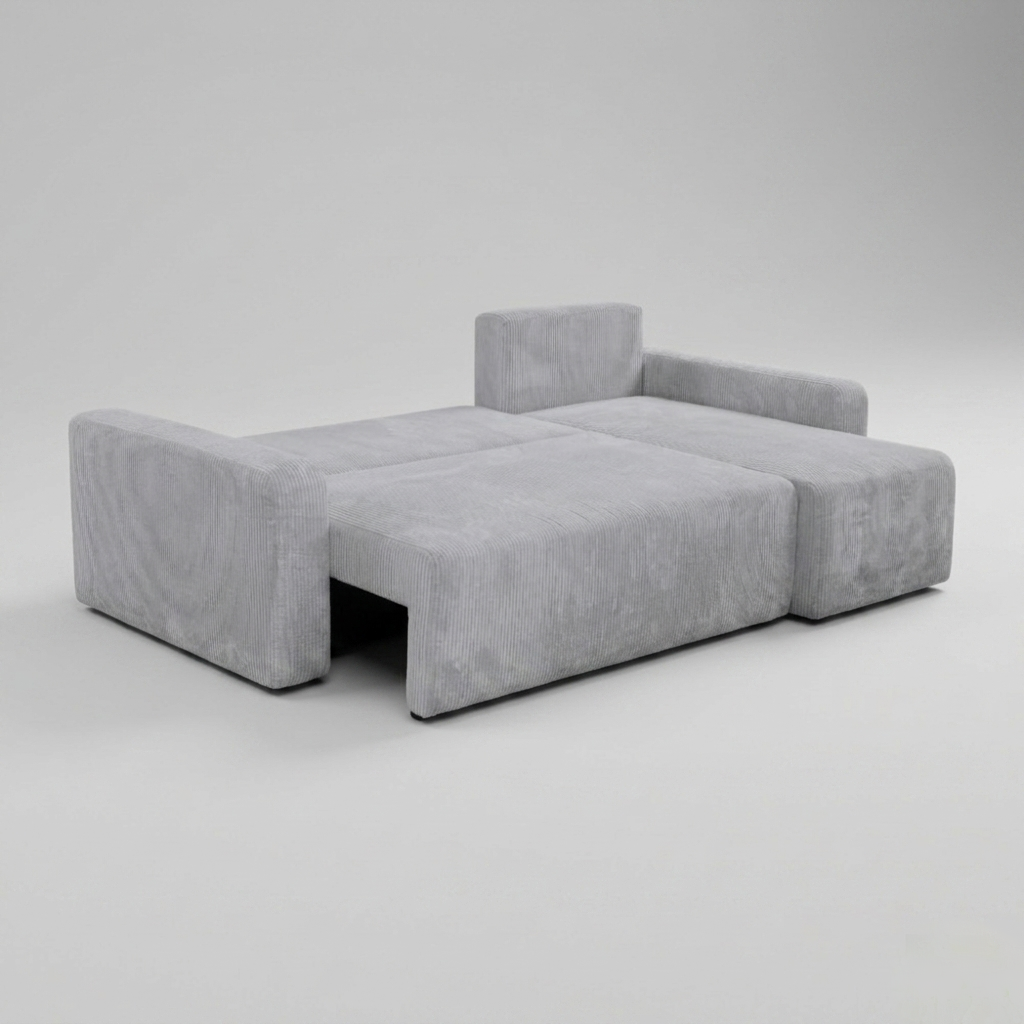 Yasmine L Shaped Sofabeds, Grey