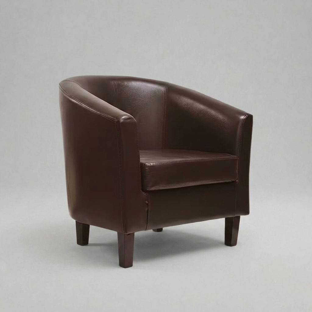 Faux Leather Lounge Chair