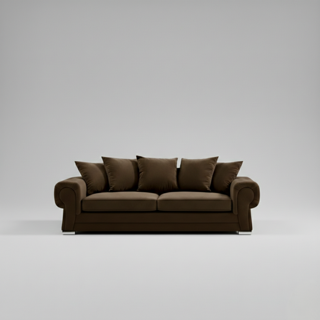 Verona Scatter 3 Seater Brown