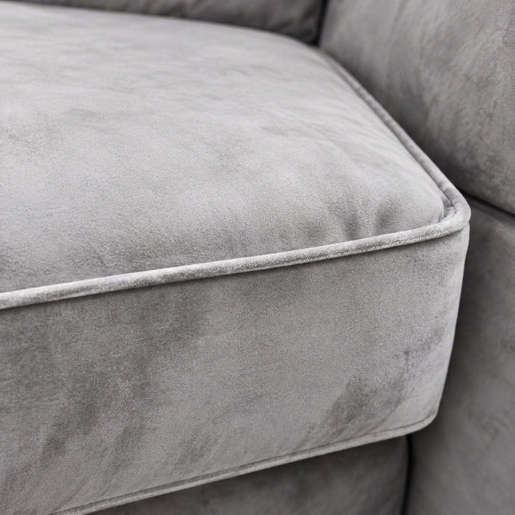 Pickford U-Shape Sofa, Plush Soft Velvet, Pebble