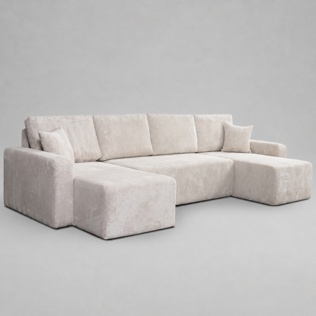 Yasmine U Shaped Sofabeds, Cream