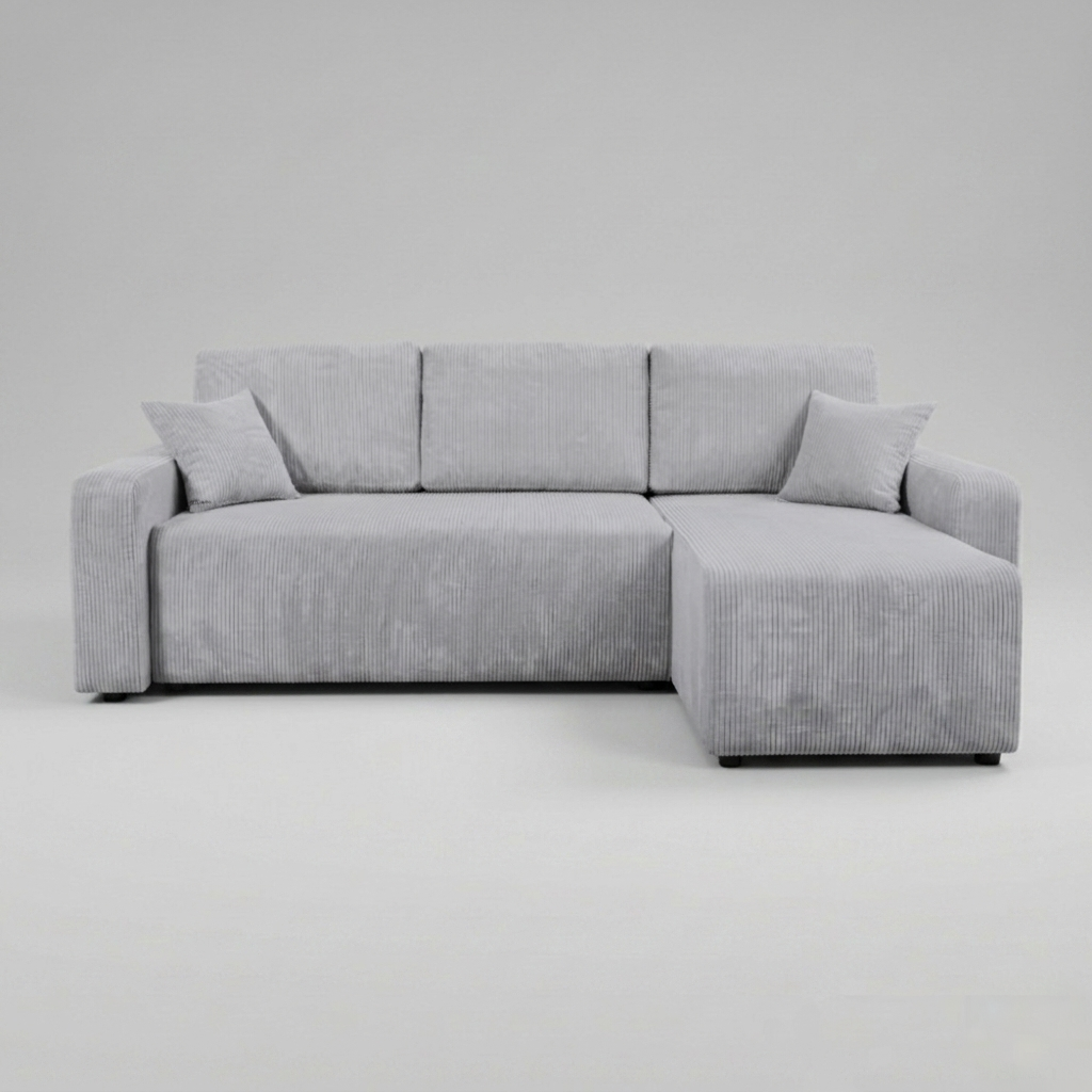 Yasmine L Shaped Sofabeds, Grey