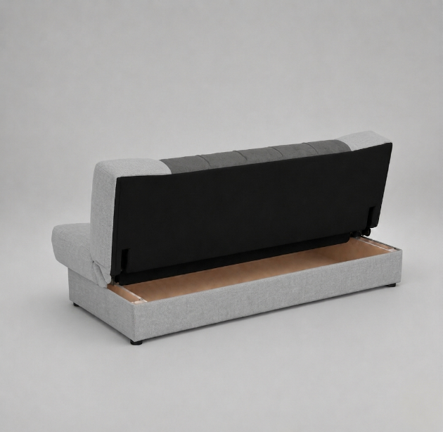 Sonia Click Clack Sofabeds, 3 Seater, Light Grey + Dark Grey