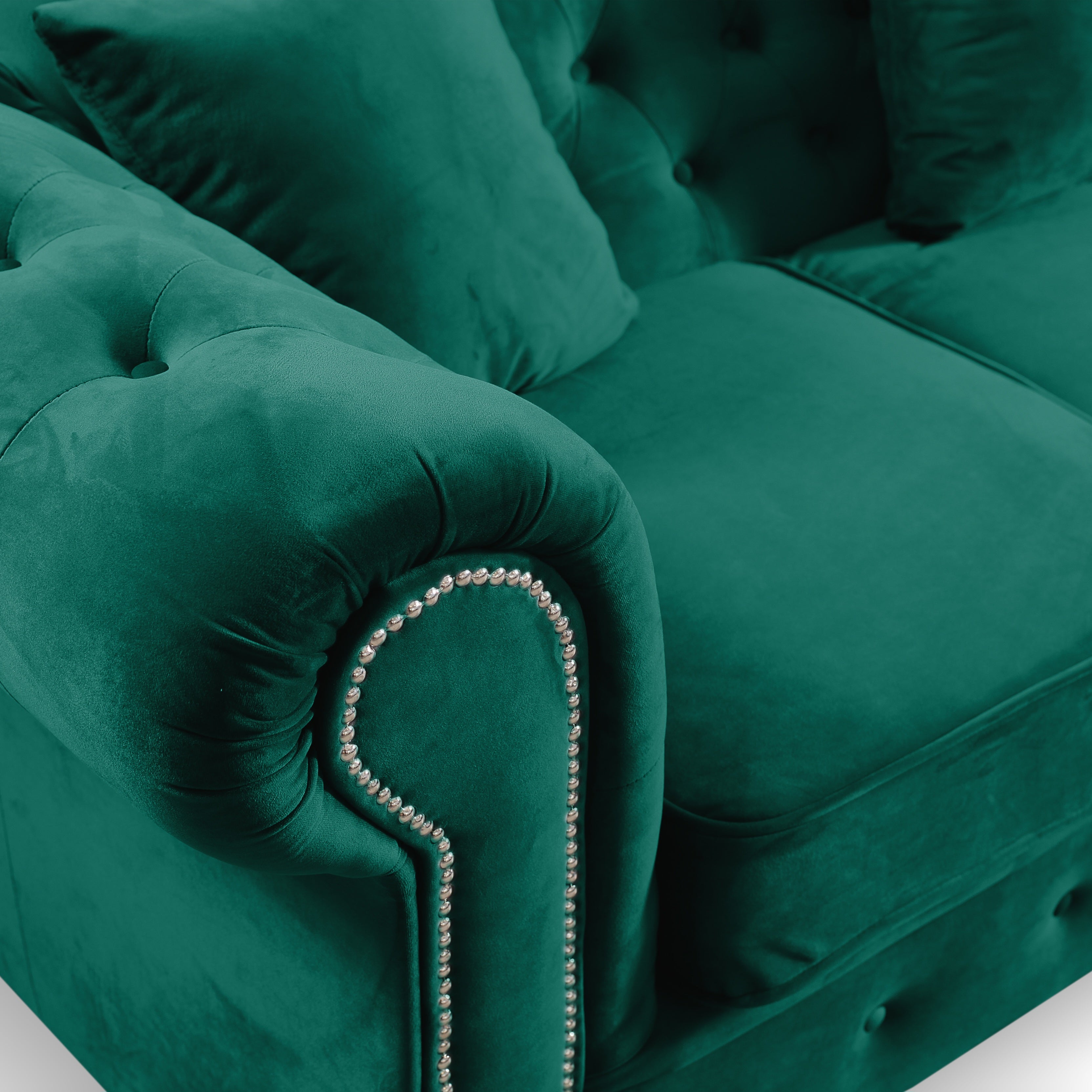 Roma Chesterfield, Green, 3 seater