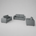 Box, Plush Fabric, 3+2+1 Set - Grey